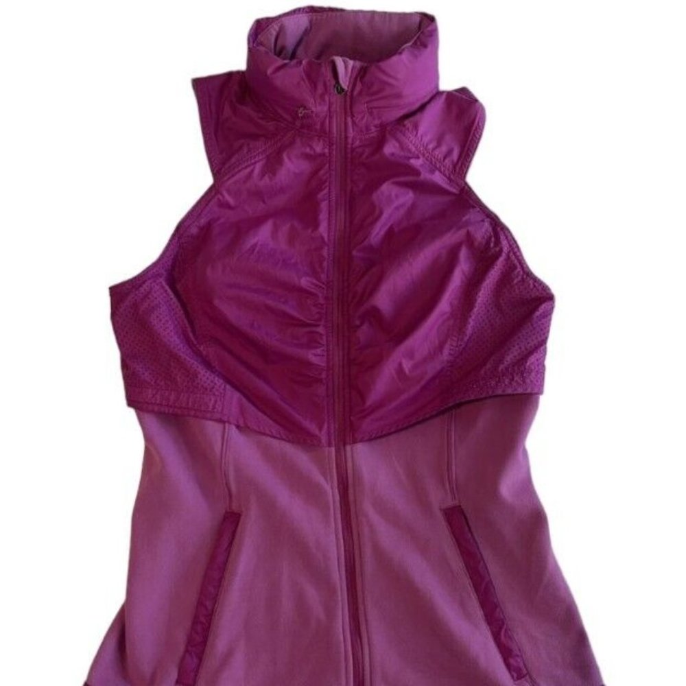 Lululemon Womens Size 4 Purple Full Zip Hooded Athletic Vest